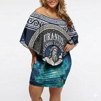 Uranus Greek God Of The Sky Off Shoulder Short Dress Greek Mythology Celestial Zodiac Constellation Vintage