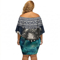 Uranus Greek God Of The Sky Off Shoulder Short Dress Greek Mythology Celestial Zodiac Constellation Vintage