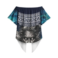 Uranus Greek God Of The Sky Off Shoulder Wrap Waist Top Greek Mythology Celestial Zodiac Constellation Vintage