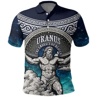 Uranus Greek God Of The Sky Polo Shirt Greek Mythology Celestial Zodiac Constellation Vintage