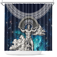 Uranus Greek God Of The Sky Shower Curtain Greek Mythology Celestial Zodiac Constellation Vintage