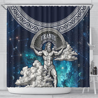 Uranus Greek God Of The Sky Shower Curtain Greek Mythology Celestial Zodiac Constellation Vintage