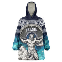 Uranus Greek God Of The Sky Wearable Blanket Hoodie Greek Mythology Celestial Zodiac Constellation Vintage
