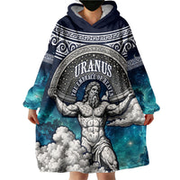 Uranus Greek God Of The Sky Wearable Blanket Hoodie Greek Mythology Celestial Zodiac Constellation Vintage