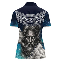 Uranus Greek God Of The Sky Women Polo Shirt Greek Mythology Celestial Zodiac Constellation Vintage