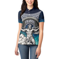 Uranus Greek God Of The Sky Women Polo Shirt Greek Mythology Celestial Zodiac Constellation Vintage