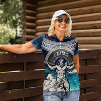 Uranus Greek God Of The Sky Women Polo Shirt Greek Mythology Celestial Zodiac Constellation Vintage