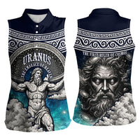 Uranus Greek God Of The Sky Women Sleeveless Polo Shirt Greek Mythology Celestial Zodiac Constellation Vintage