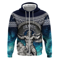 Uranus Greek God Of The Sky Zip Hoodie Greek Mythology Celestial Zodiac Constellation Vintage
