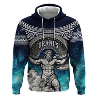Uranus Greek God Of The Sky Zip Hoodie Greek Mythology Celestial Zodiac Constellation Vintage