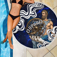 Uranus The Primal Sky Greek God Beach Blanket Vintage Celestial Armillary Sphere Cosmos Mythology