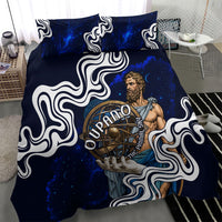 Uranus The Primal Sky Greek God Bedding Set Vintage Celestial Armillary Sphere Cosmos Mythology