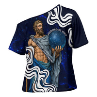 Uranus The Primal Sky Greek God Cross Shoulder Shirt Vintage Celestial Armillary Sphere Cosmos Mythology