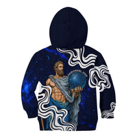 Uranus The Primal Sky Greek God Kid Hoodie Vintage Celestial Armillary Sphere Cosmos Mythology