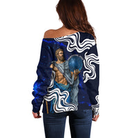 Uranus The Primal Sky Greek God Off Shoulder Sweater Vintage Celestial Armillary Sphere Cosmos Mythology