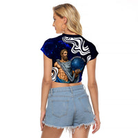 Uranus The Primal Sky Greek God Raglan Cropped T Shirt Vintage Celestial Armillary Sphere Cosmos Mythology