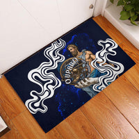 Uranus The Primal Sky Greek God Rubber Doormat Vintage Celestial Armillary Sphere Cosmos Mythology