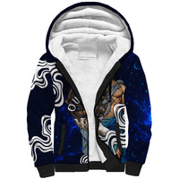 Uranus The Primal Sky Greek God Sherpa Hoodie Vintage Celestial Armillary Sphere Cosmos Mythology