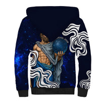 Uranus The Primal Sky Greek God Sherpa Hoodie Vintage Celestial Armillary Sphere Cosmos Mythology