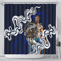 Uranus The Primal Sky Greek God Shower Curtain Vintage Celestial Armillary Sphere Cosmos Mythology