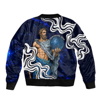 Uranus The Primal Sky Greek God Sleeve Zip Bomber Jacket Vintage Celestial Armillary Sphere Cosmos Mythology