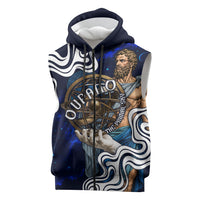 Uranus The Primal Sky Greek God Sleeveless Zip Hoodie Vintage Celestial Armillary Sphere Cosmos Mythology