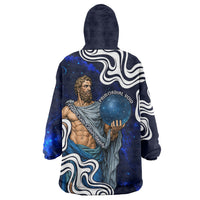 Uranus The Primal Sky Greek God Wearable Blanket Hoodie Vintage Celestial Armillary Sphere Cosmos Mythology