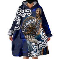 Uranus The Primal Sky Greek God Wearable Blanket Hoodie Vintage Celestial Armillary Sphere Cosmos Mythology