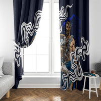 Uranus The Primal Sky Greek God Window Curtain Vintage Celestial Armillary Sphere Cosmos Mythology