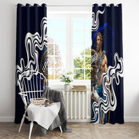 Uranus The Primal Sky Greek God Window Curtain Vintage Celestial Armillary Sphere Cosmos Mythology