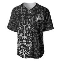 Viking Odin Baseball Jersey The All-Father God in Norse Mythology with Runes Pattern - Wonder Print Shop