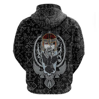 Viking Odin Hoodie The All-Father God in Norse Mythology with Runes Pattern - Wonder Print Shop