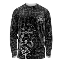 Viking Odin Long Sleeve Shirt The All-Father God in Norse Mythology with Runes Pattern - Wonder Print Shop