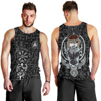 Viking Odin Men Tank Top The All-Father God in Norse Mythology with Runes Pattern - Wonder Print Shop