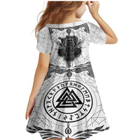 Mystic Valknut and Viking Circle Family Matching Mermaid Dress and Hawaiian Shirt with Twin Raven Accents - Wonder Print Shop