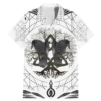 Mystic Valknut and Viking Circle Family Matching Mermaid Dress and Hawaiian Shirt with Twin Raven Accents - Wonder Print Shop