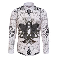 Mystic Valknut and Viking Circle Family Matching Short Sleeve Bodycon Dress and Hawaiian Shirt with Twin Raven Accents - Wonder Print Shop