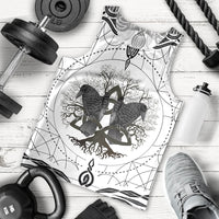 Mystic Valknut and Viking Circle Men Tank Top with Twin Raven Accents - Wonder Print Shop