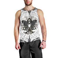 Mystic Valknut and Viking Circle Men Tank Top with Twin Raven Accents - Wonder Print Shop