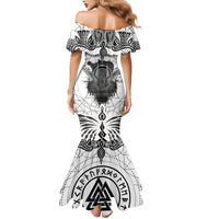 Mystic Valknut and Viking Circle Mermaid Dress with Twin Raven Accents - Wonder Print Shop