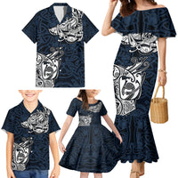 Viking Family Matching Mermaid Dress and Hawaiian Shirt Legendary Viking Boar and Intricate Norse Patterns - Wonder Print Shop