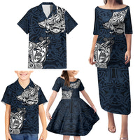 Viking Family Matching Puletasi Dress and Hawaiian Shirt Legendary Viking Boar and Intricate Norse Patterns - Wonder Print Shop