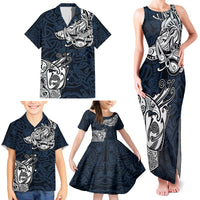 Viking Family Matching Tank Maxi Dress and Hawaiian Shirt Legendary Viking Boar and Intricate Norse Patterns - Wonder Print Shop