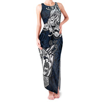 Viking Family Matching Tank Maxi Dress and Hawaiian Shirt Legendary Viking Boar and Intricate Norse Patterns - Wonder Print Shop