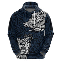 Viking Hoodie Legendary Viking Boar and Intricate Norse Patterns - Wonder Print Shop