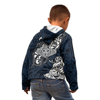 Viking Kid Hoodie Legendary Viking Boar and Intricate Norse Patterns - Wonder Print Shop
