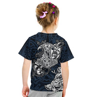 Viking Kid T Shirt Legendary Viking Boar and Intricate Norse Patterns - Wonder Print Shop