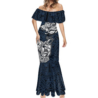 Viking Mermaid Dress Legendary Viking Boar and Intricate Norse Patterns - Wonder Print Shop
