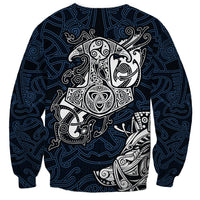 Viking Sweatshirt Legendary Viking Boar and Intricate Norse Patterns - Wonder Print Shop