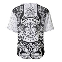 Viking Tattoo Baseball Jersey Hugin And Munin Asgardian Ravens Grunge Art - Wonder Print Shop